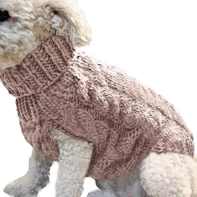 Warm Dog Cat Sweater Clothing Winter Turtleneck Knitted Pet Cat Puppy Clothes Costume for Small Dogs Cats Chihuahua Outfit Vest