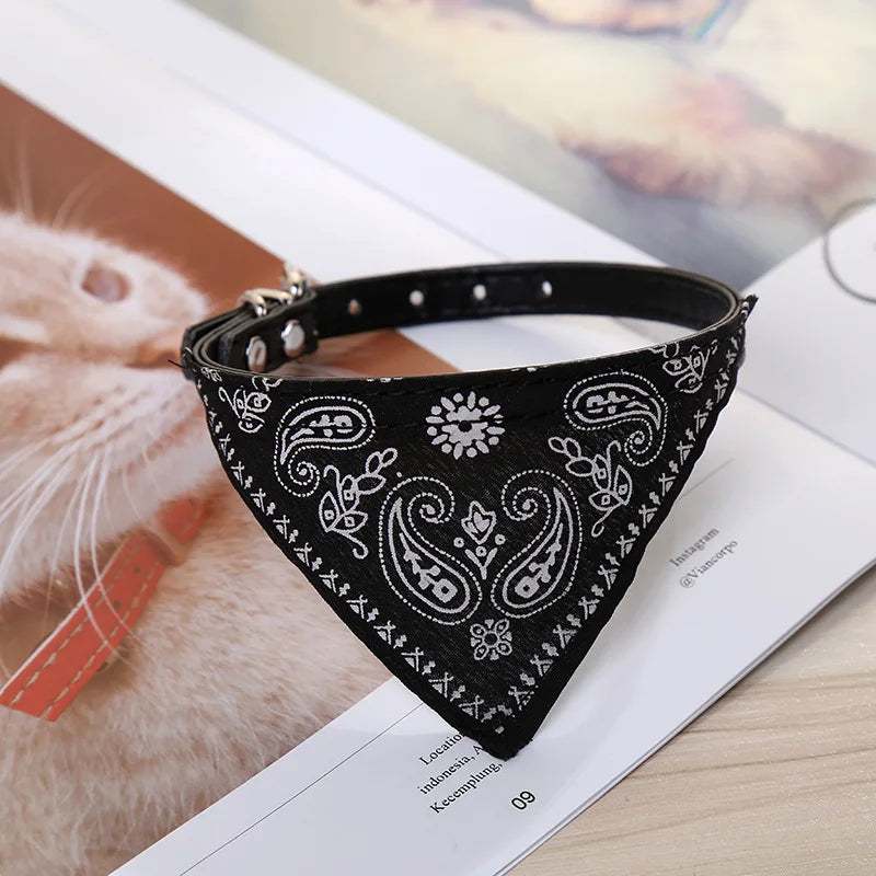 Cheaper Cat Dog Collar Triangle Scarf for Small Medium Dogs Ethnic Print Pet Bandanas Yorkshire Gotas Mascotas Grooming Products