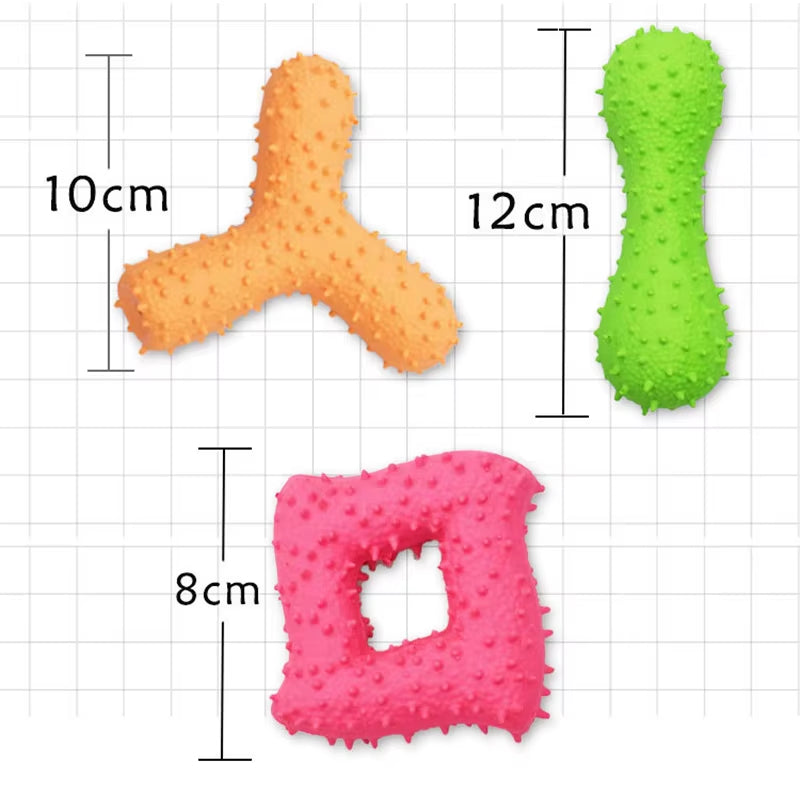 Safety Rubber Puppy Cat Dog Squeaky Toy Cactus Bone Pet Chew Toys for Small Dogs Teeth Cleaning Mascotas Accessories Suppiles