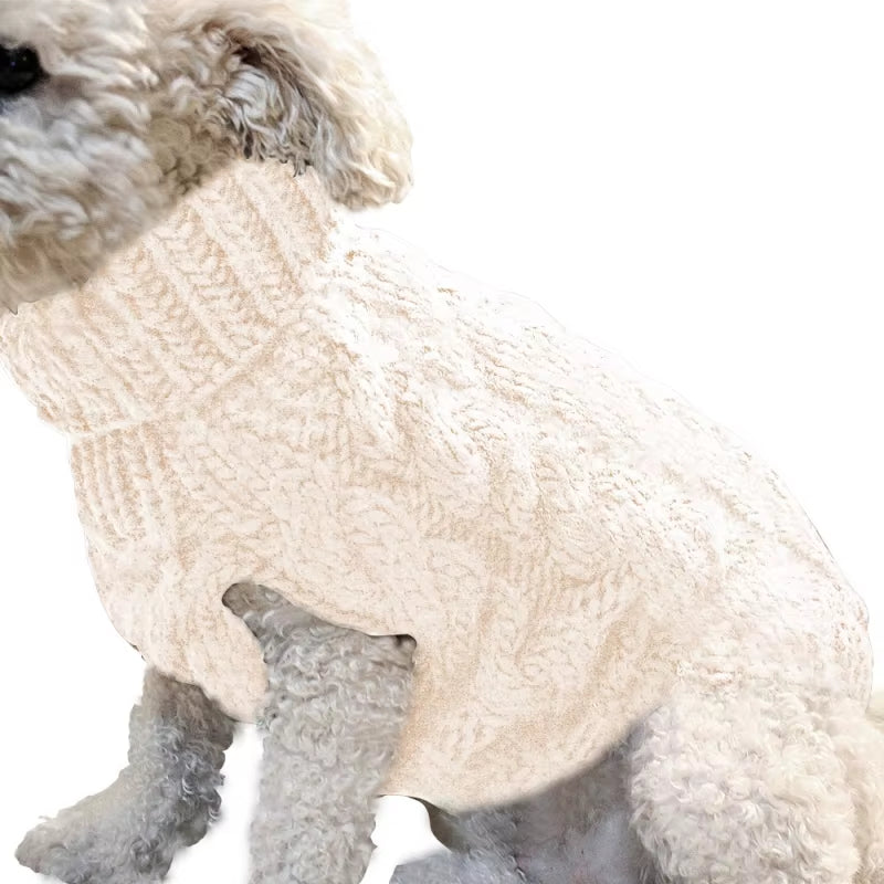 Warm Dog Cat Sweater Clothing Winter Turtleneck Knitted Pet Cat Puppy Clothes Costume for Small Dogs Cats Chihuahua Outfit Vest