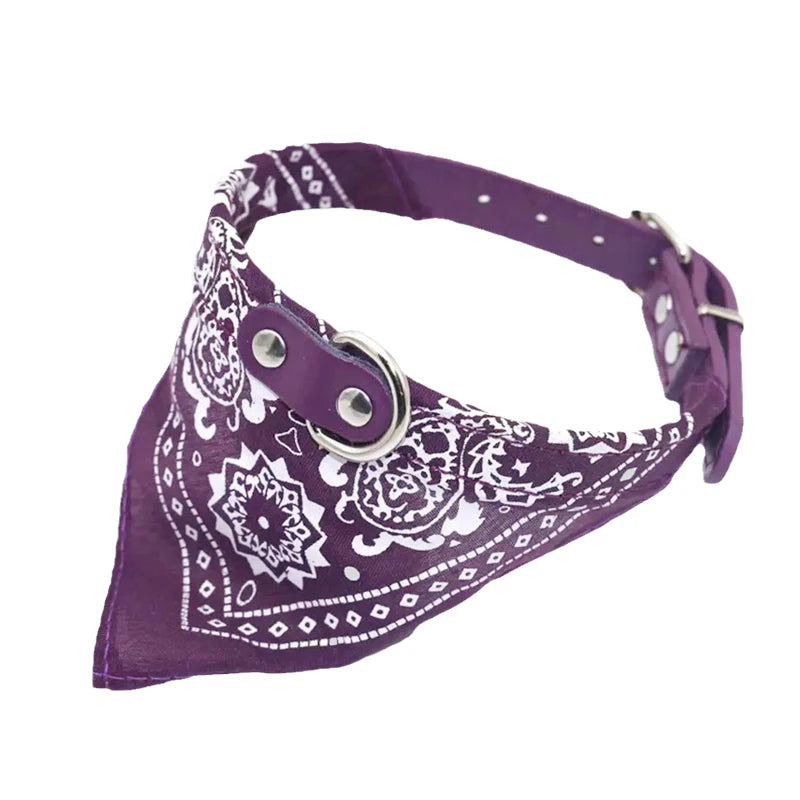 Cheaper Cat Dog Collar Triangle Scarf for Small Medium Dogs Ethnic Print Pet Bandanas Yorkshire Gotas Mascotas Grooming Products
