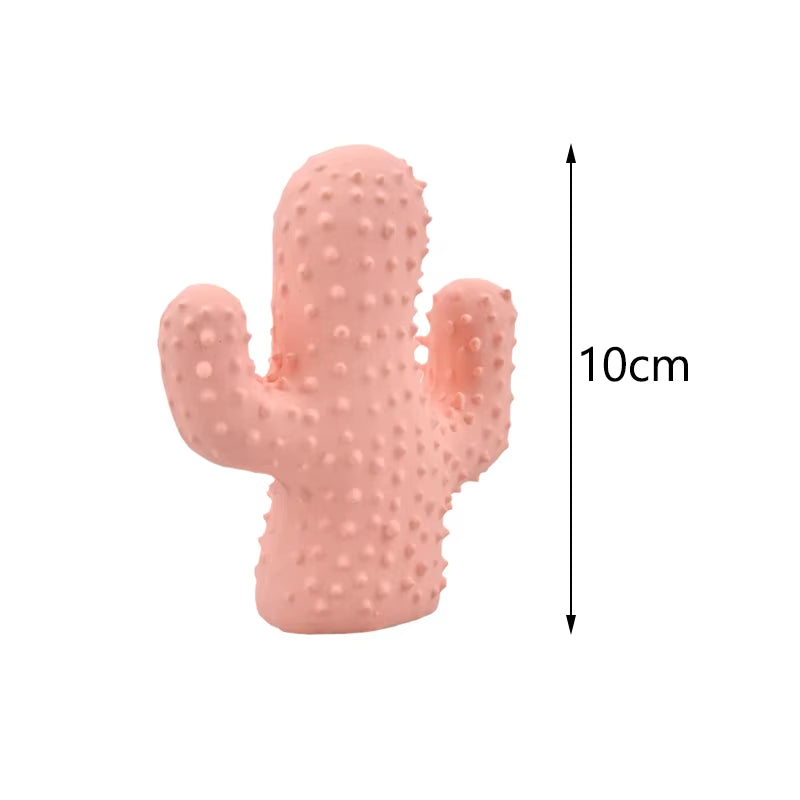 Safety Rubber Puppy Cat Dog Squeaky Toy Cactus Bone Pet Chew Toys for Small Dogs Teeth Cleaning Mascotas Accessories Suppiles