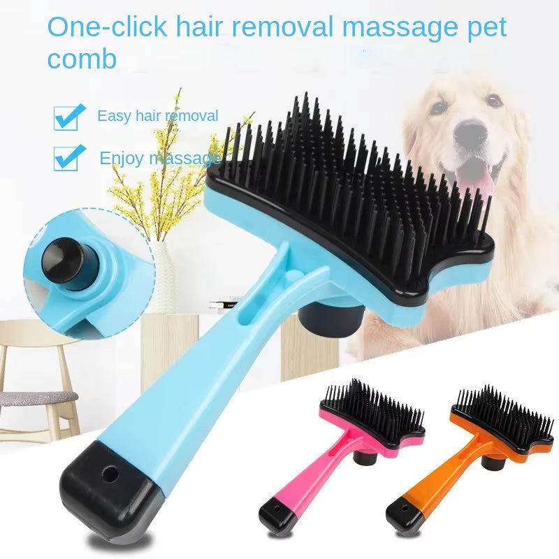 Pet L Brush Cat Hair Removal Dog Hair Cleaner One Click Hair Removal Massage Comb Pet Items