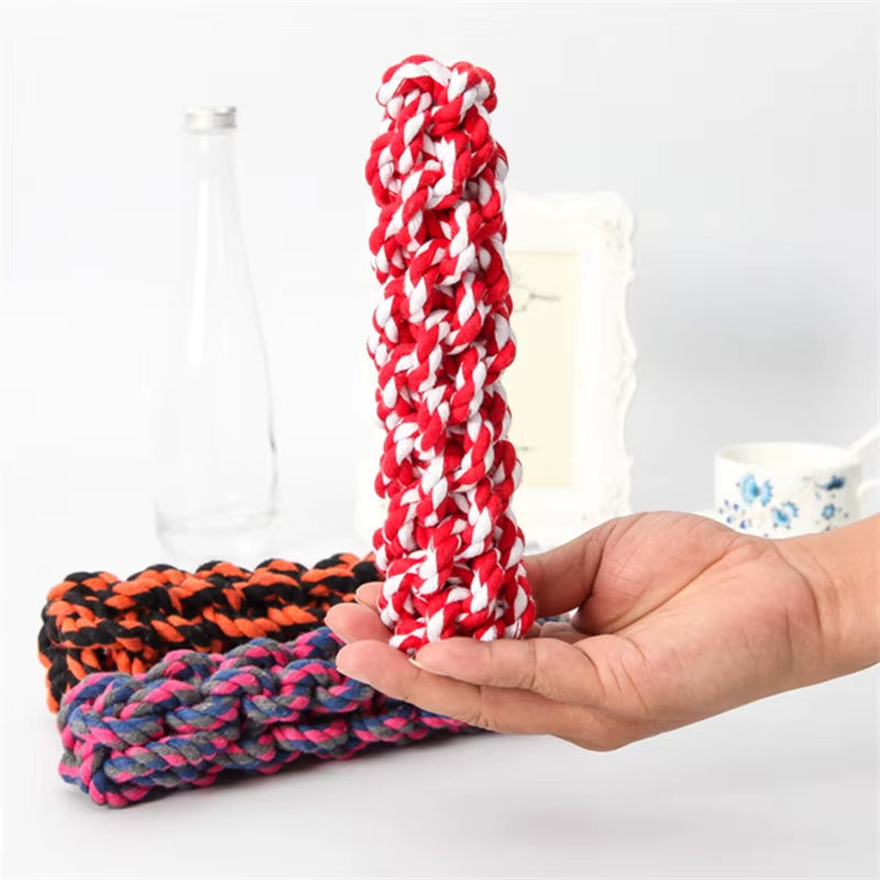 1Pcs Bite Resistant Pet Dog Chew Toys for Small Dogs Cleaning Teeth Puppy Cat Rope Knot Ball Toy Playing Mascotas Accessories