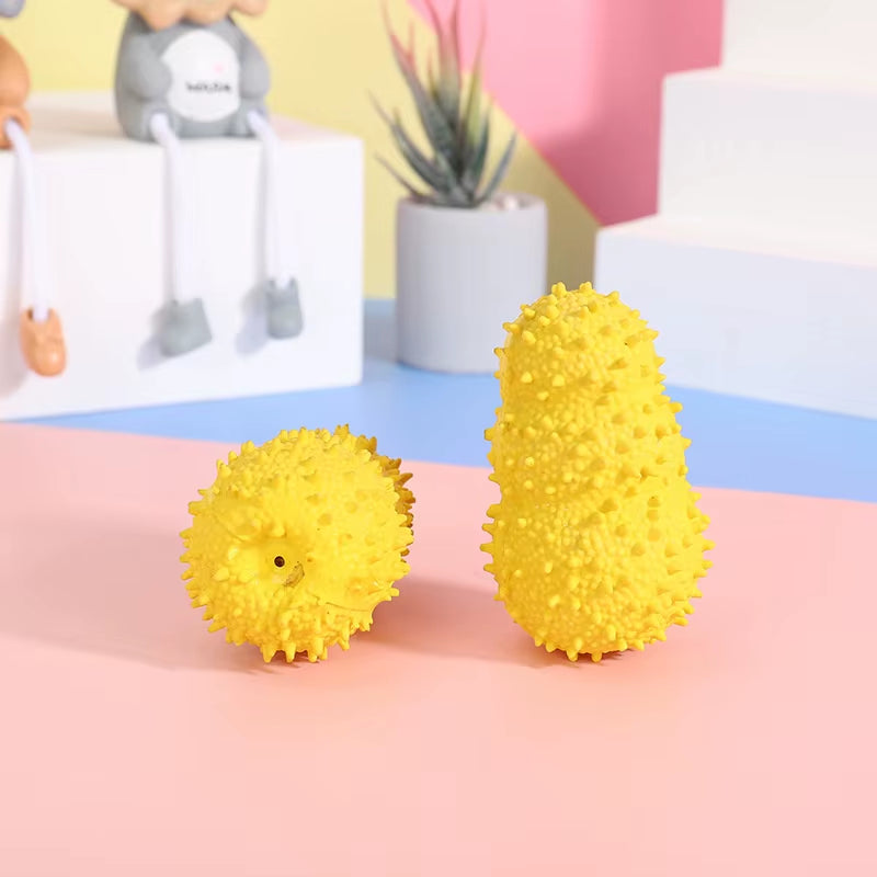 Safety Rubber Puppy Cat Dog Squeaky Toy Cactus Bone Pet Chew Toys for Small Dogs Teeth Cleaning Mascotas Accessories Suppiles