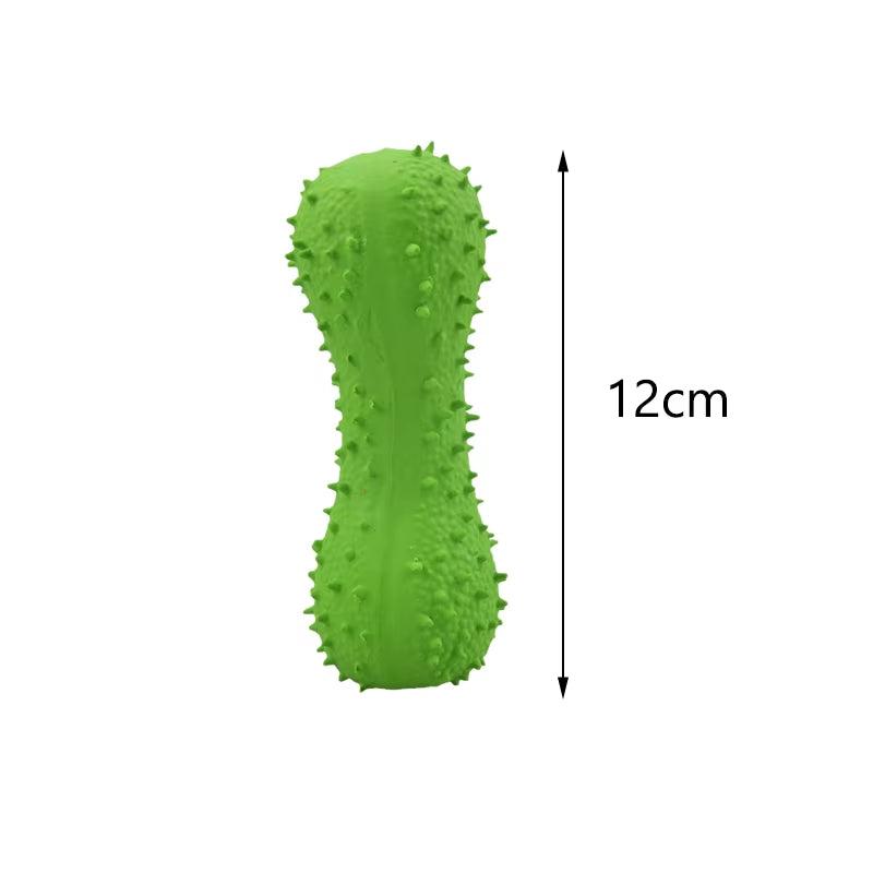 Safety Rubber Puppy Cat Dog Squeaky Toy Cactus Bone Pet Chew Toys for Small Dogs Teeth Cleaning Mascotas Accessories Suppiles