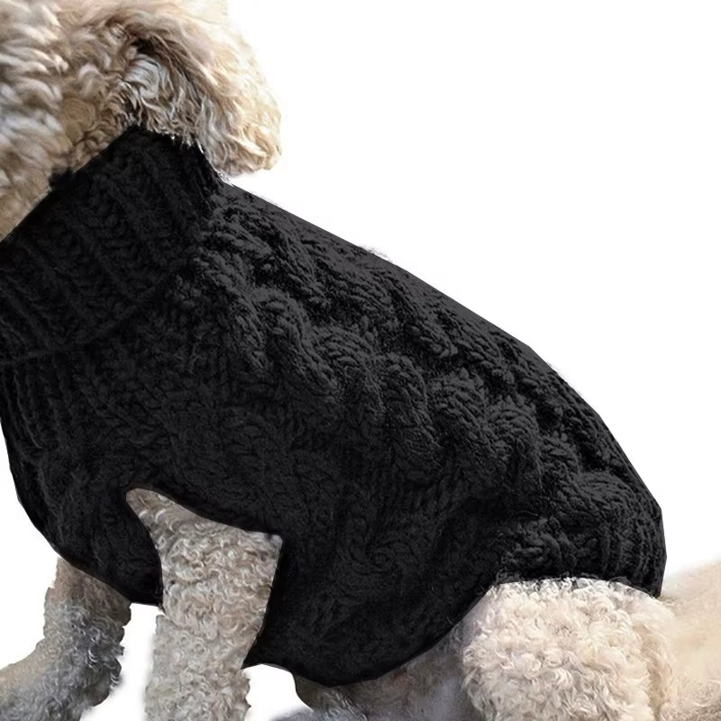 Warm Dog Cat Sweater Clothing Winter Turtleneck Knitted Pet Cat Puppy Clothes Costume for Small Dogs Cats Chihuahua Outfit Vest