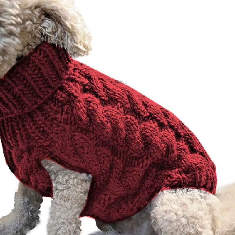 Warm Dog Cat Sweater Clothing Winter Turtleneck Knitted Pet Cat Puppy Clothes Costume for Small Dogs Cats Chihuahua Outfit Vest